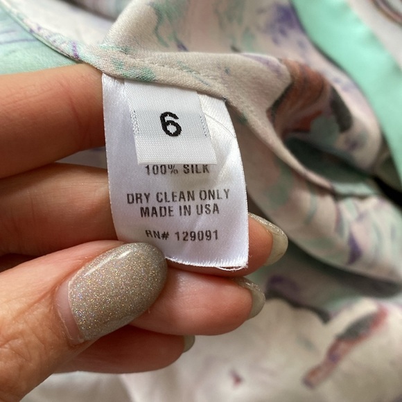 Prabal Gurung  Graphic Button Down Silk Shirt - Picture 7 of 7